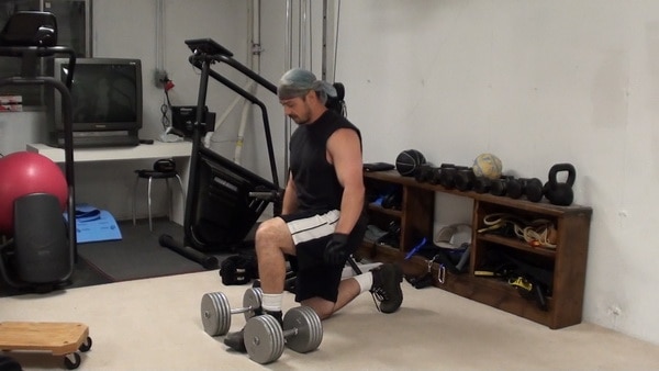 In-Set Superset of Dumbell Split Squats with Forward Lean - GREAT Posterior Chain Training