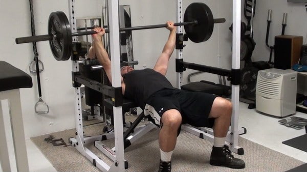 How to do the Floor Barbell Bench Press on a Bench - the Perpendicular Bench Press