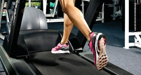 Women on a treadmill
