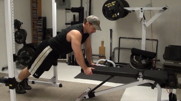 Push-In Bench Push-Ups for a Peak Pec Contraction