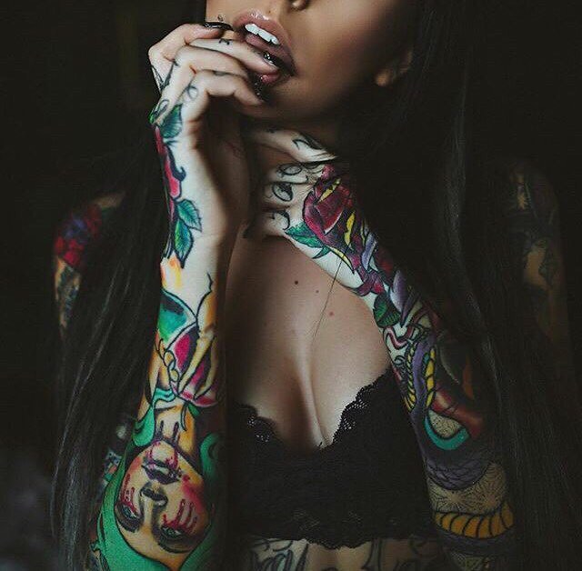 Tattoos on a woman's arm