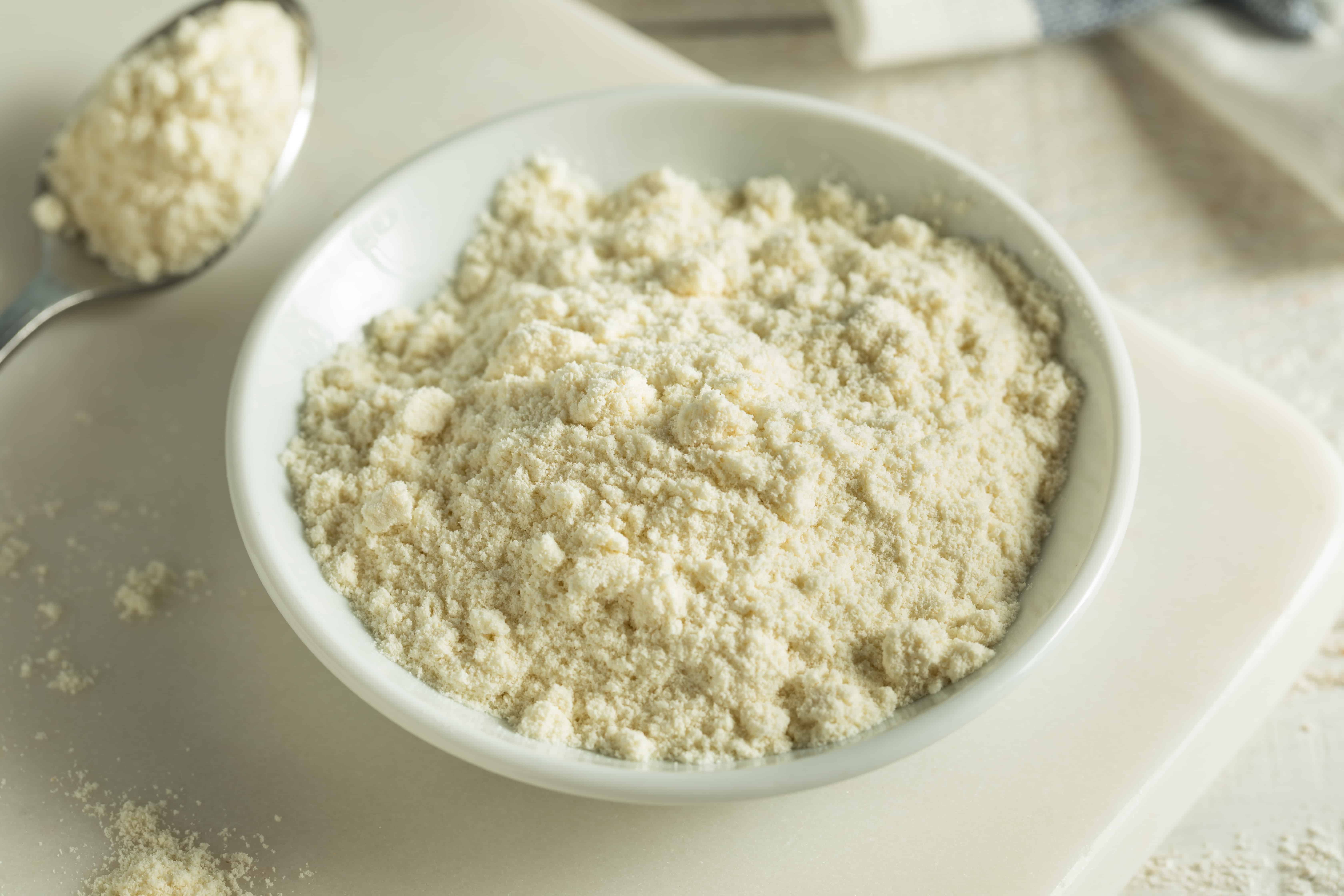 Scoop of whey protein