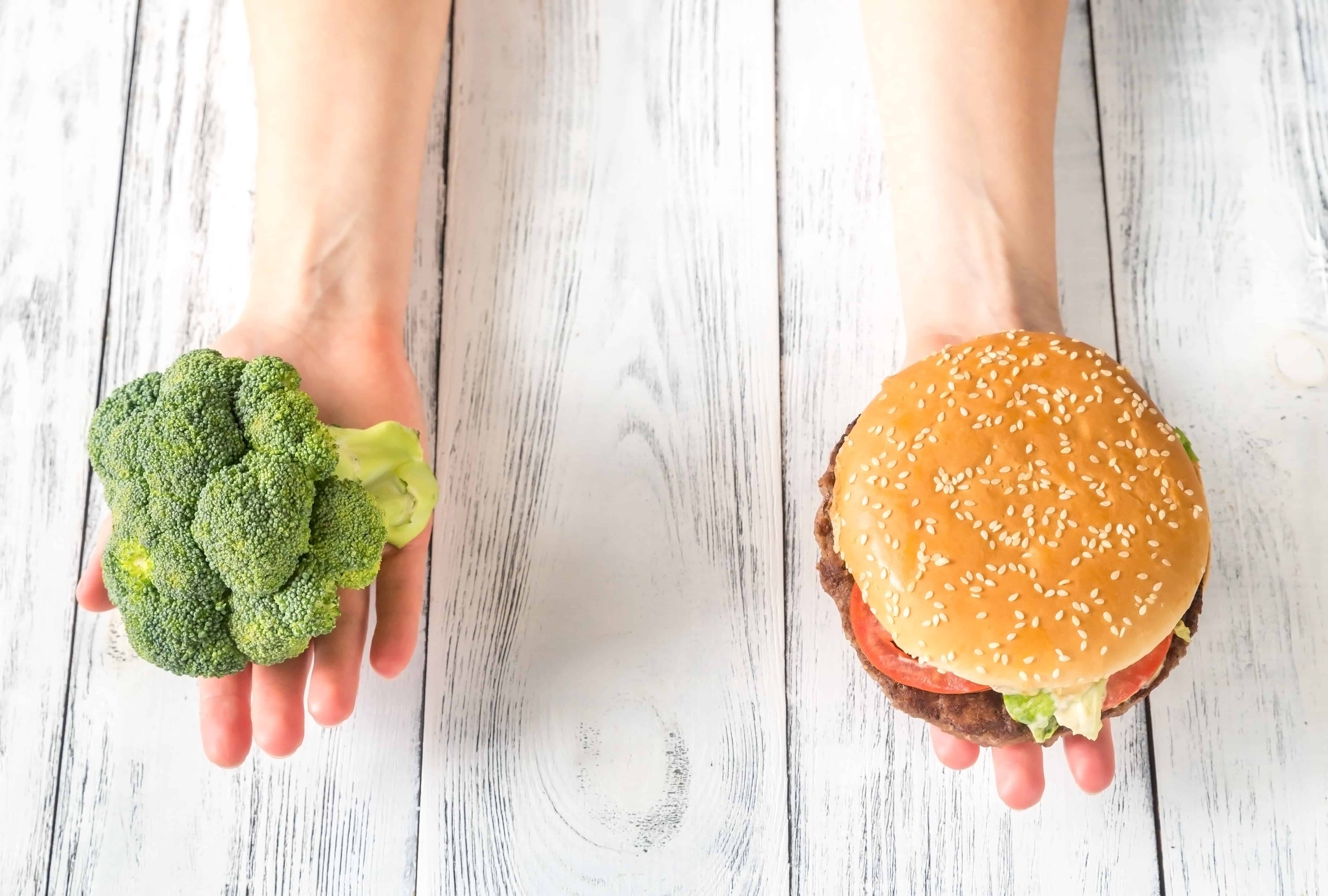 Unhealthy vs healthy food