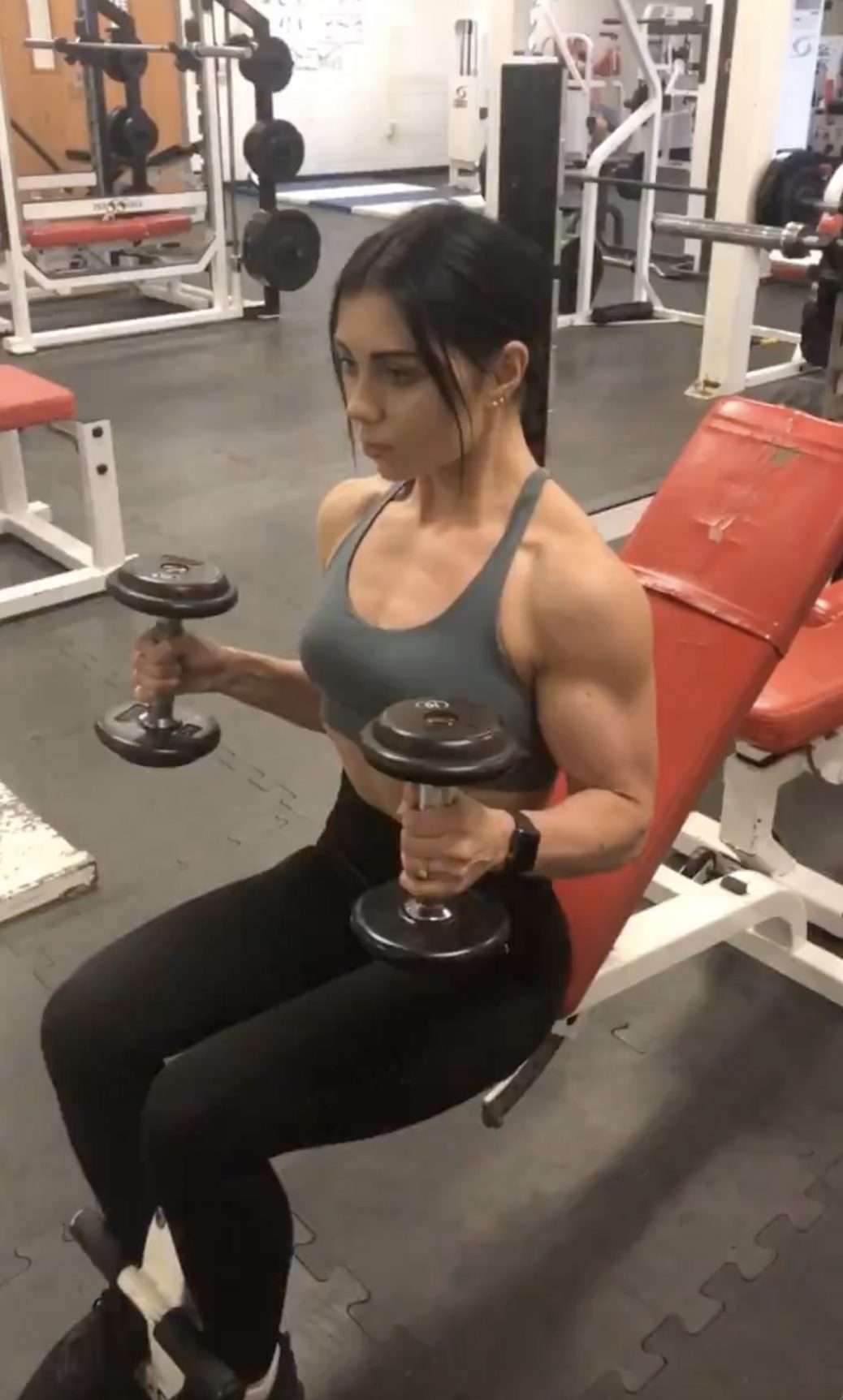 Photo of Brooke M lifting weights