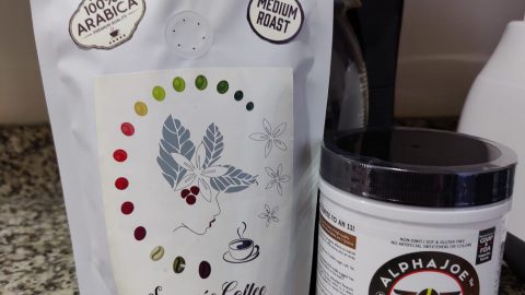 photo of a bag of coffee beans