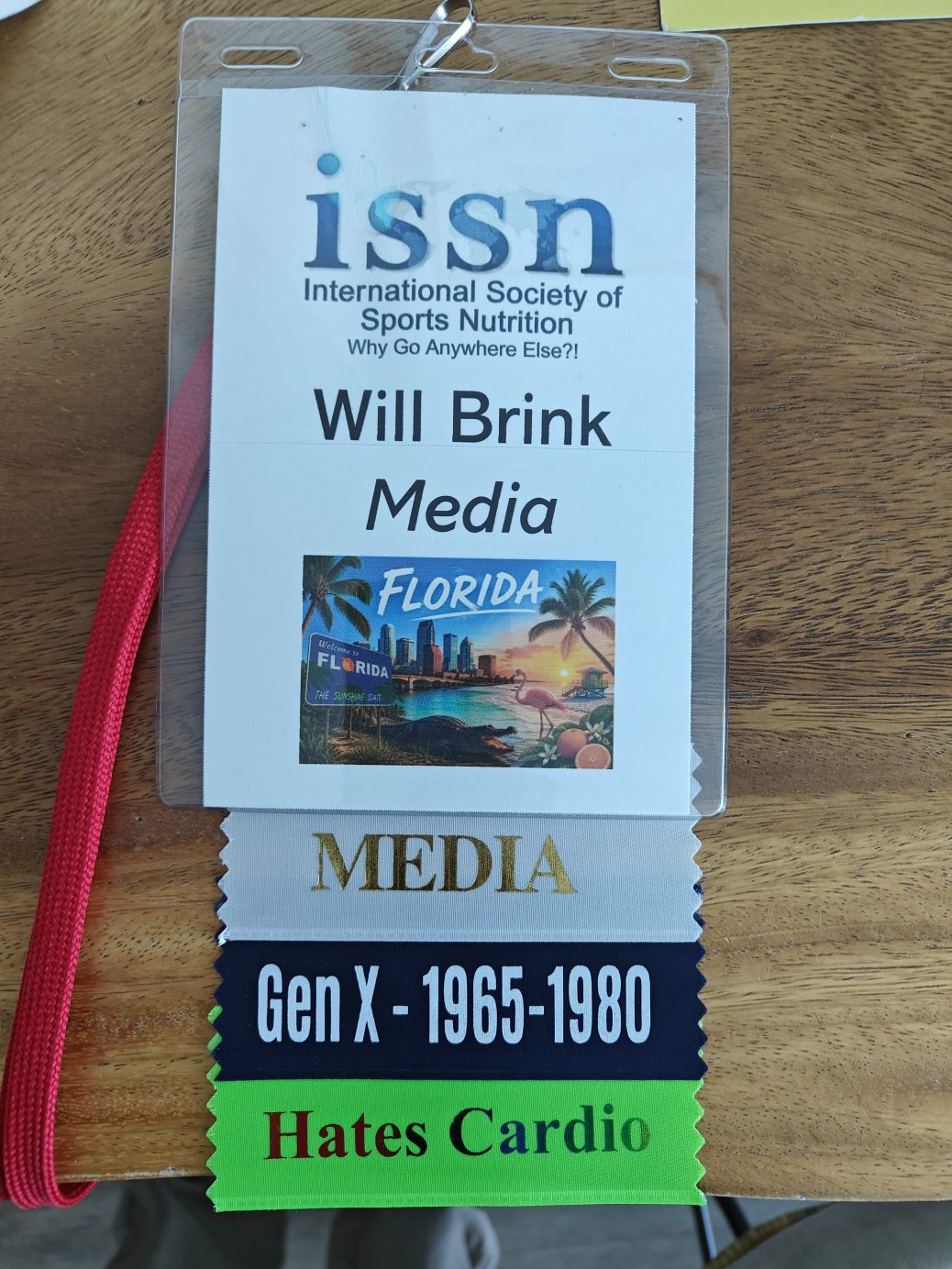 Picture of my press credentials