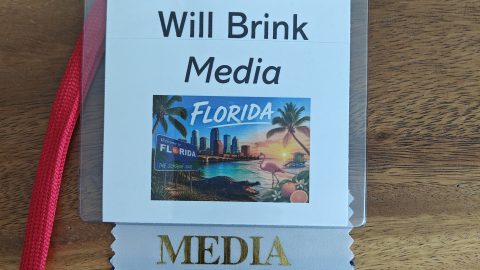 Picture of my press credentials